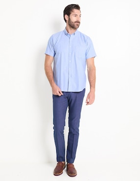 Camisa casual Dioro de algodón manga corta para hombre