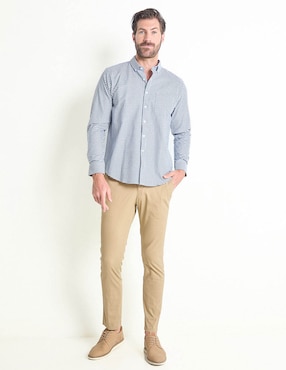 Camisa casual Dioro de algodón manga larga para hombre