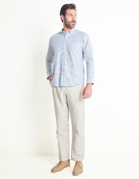 Camisa casual Dioro de algodón manga larga para hombre