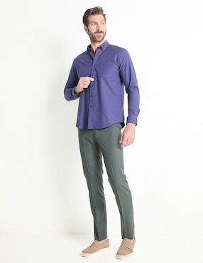 Camisa casual Dioro de algodón manga larga para hombre