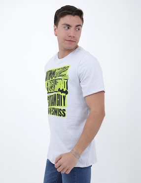 Playera K-Swiss Neon cuello redondo para hombre