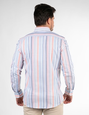 Camisa casual Oscar de la Renta de algodón manga larga para hombre