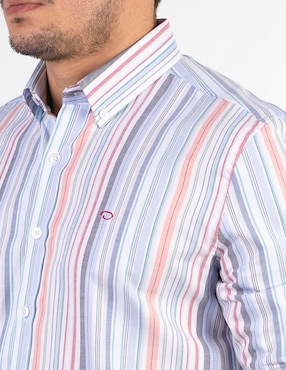 Camisa casual Oscar de la Renta de algodón manga larga para hombre