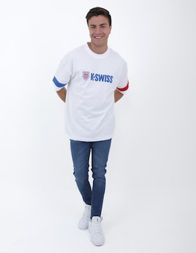 Playera K-Swiss cuello redondo para hombre