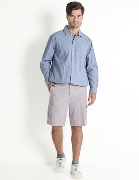 Camisa casual Dockers de algodón manga larga para hombre