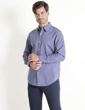 Camisa de vestir Dockers de algodón manga larga para hombre