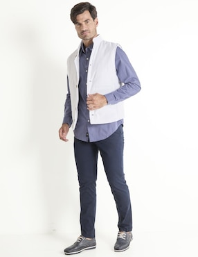 Camisa de vestir Dockers de algodón manga larga para hombre