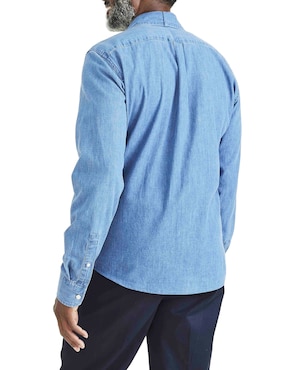 Camisa casual Dockers de algodón manga larga para hombre