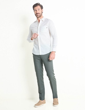 Camisa casual Dockers de algodón manga larga para hombre