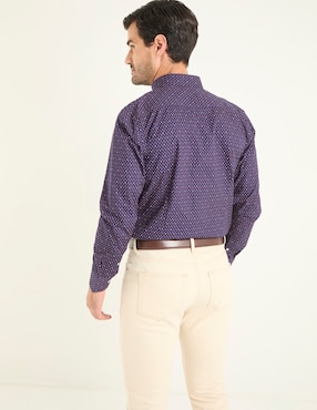 Camisa casual Dioro de algodón manga larga para hombre