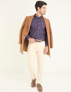 Camisa casual Dioro de algodón manga larga para hombre