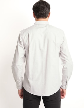 Camisa casual JBE de algodón manga larga para hombre