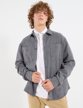 Sobrecamisa casual Jbe de algodón manga larga para hombre