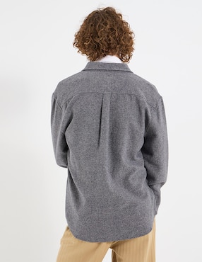 Sobrecamisa casual Jbe de algodón manga larga para hombre