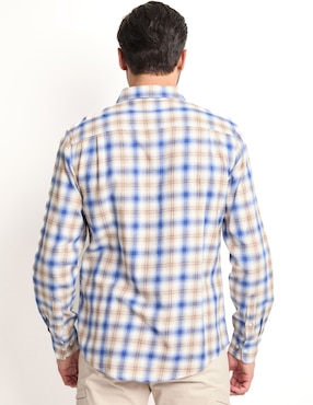 Camisa casual Jbe de algodón manga larga para hombre