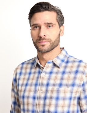 Camisa casual Jbe de algodón manga larga para hombre