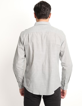 Camisa casual Jbe de algodón manga larga para hombre