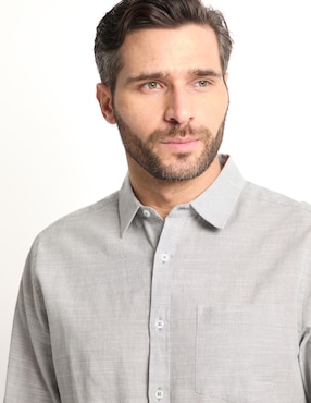 Camisa casual Jbe de algodón manga larga para hombre
