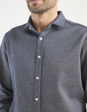 Camisa casual Jbe de algodón manga larga para hombre