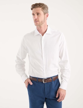 Camisa casual Jbe de algodón manga larga para hombre