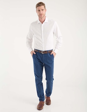 Camisa casual Jbe de algodón manga larga para hombre