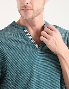 Playera Jbe cuello henley para hombre