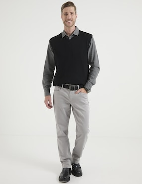 Camisa casual Jbe de algodón manga larga para hombre
