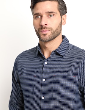 Camisa casual Jbe de algodón manga larga para hombre