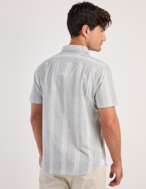 Camisa casual Jbe de algodón manga corta para hombre