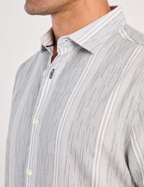 Camisa casual Jbe de algodón manga corta para hombre