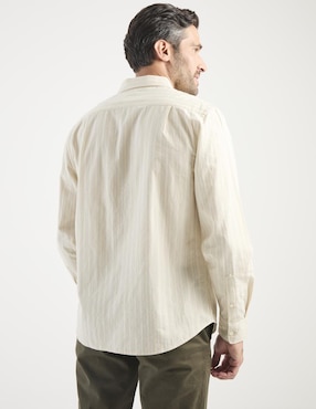 Camisa casual Jbe de algodón manga larga para hombre