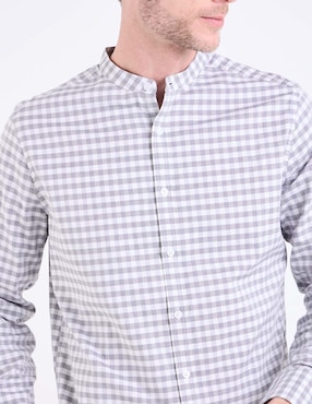 Camisa casual Jbe algodón manga larga para hombre