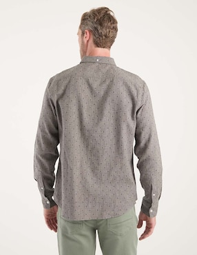 Camisa casual Jbe de algodón manga larga para hombre