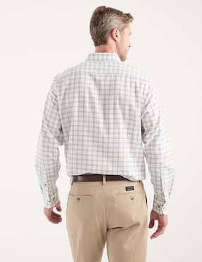 Camisa casual Jbe de algodón manga larga para hombre