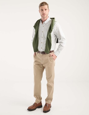 Camisa casual Jbe de algodón manga larga para hombre