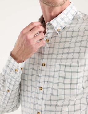 Camisa casual Jbe de algodón manga larga para hombre