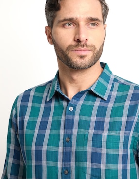 Camisa casual Jbe manga larga para hombre