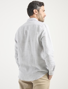 Camisa casual Jbe de algodón manga larga para hombre