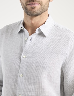 Camisa casual Jbe de algodón manga larga para hombre