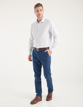 Camisa casual Jbe de algodón manga larga para hombre