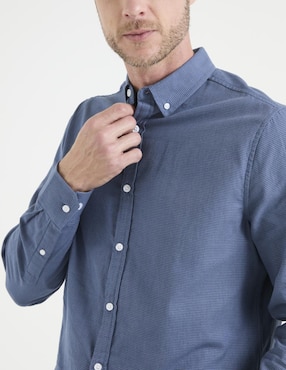 Camisa casual Regent Street de algodón manga larga para hombre