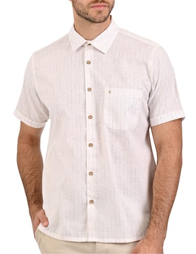 Camisa casual Michel Blanc manga corta para hombre