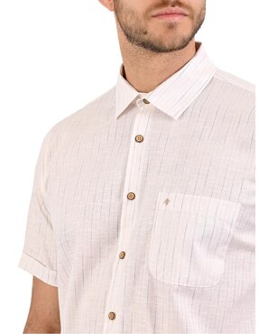 Camisa casual Michel Blanc manga corta para hombre