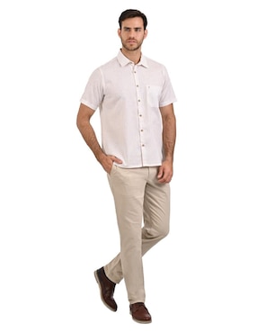 Camisa casual Michel Blanc manga corta para hombre