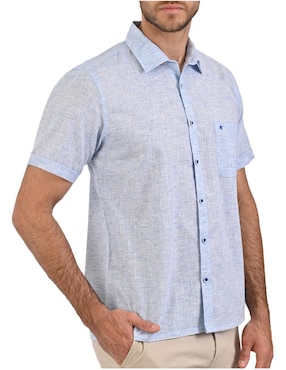Camisa casual Michel Blanc manga corta para hombre