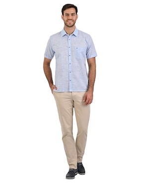 Camisa casual Michel Blanc manga corta para hombre