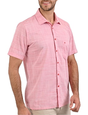 Camisa casual Michel Blanc algodón manga corta para hombre