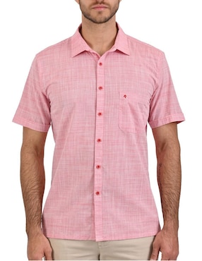 Camisa casual Michel Blanc algodón manga corta para hombre