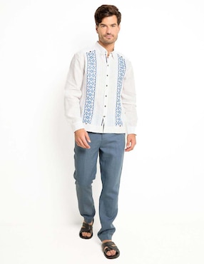 Pantalón casual slim Ábito de lino para hombre