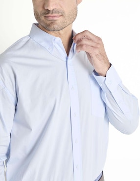 Camisa casual Cavalatti de algodón manga larga para hombre